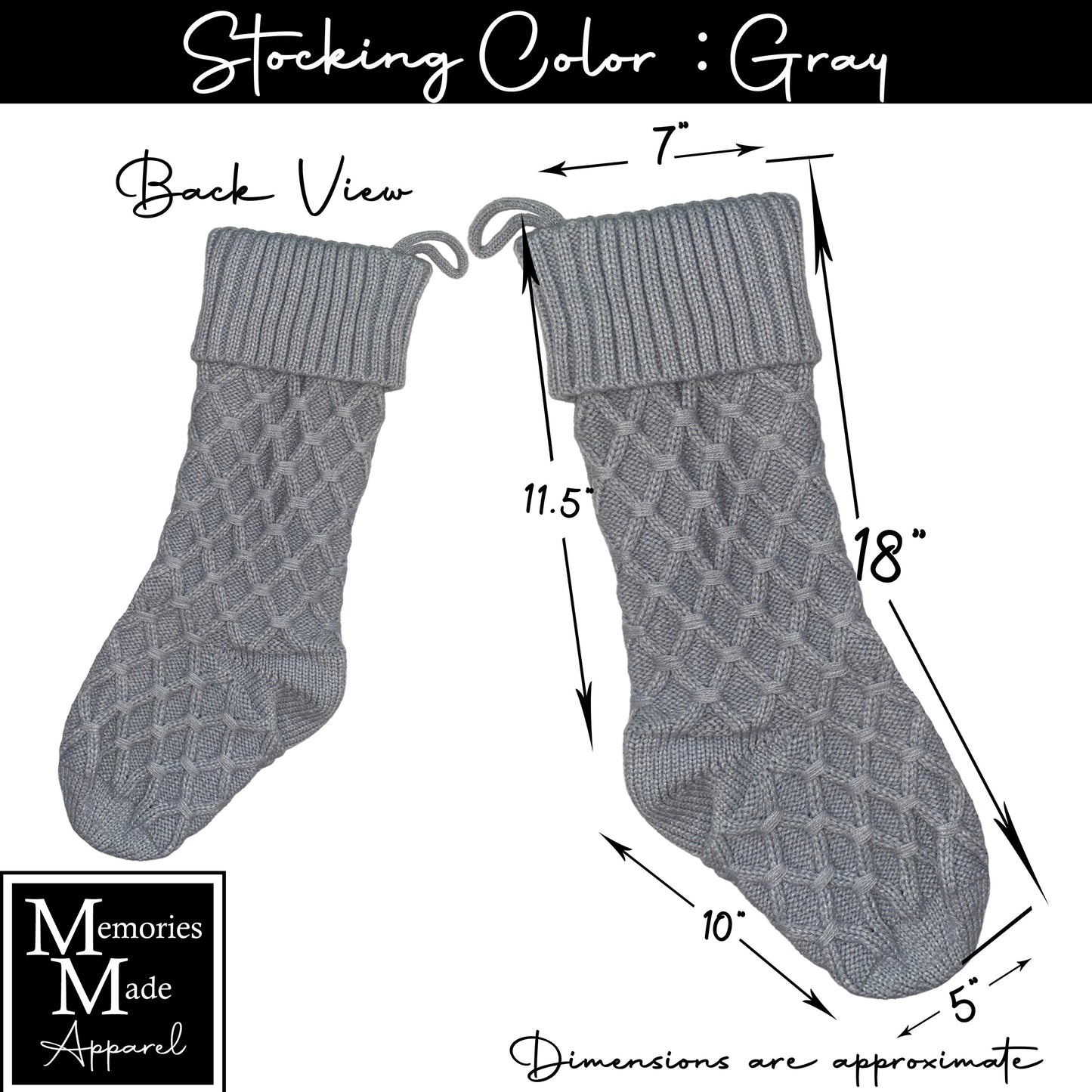 Knit Christmas Stocking- Style 2