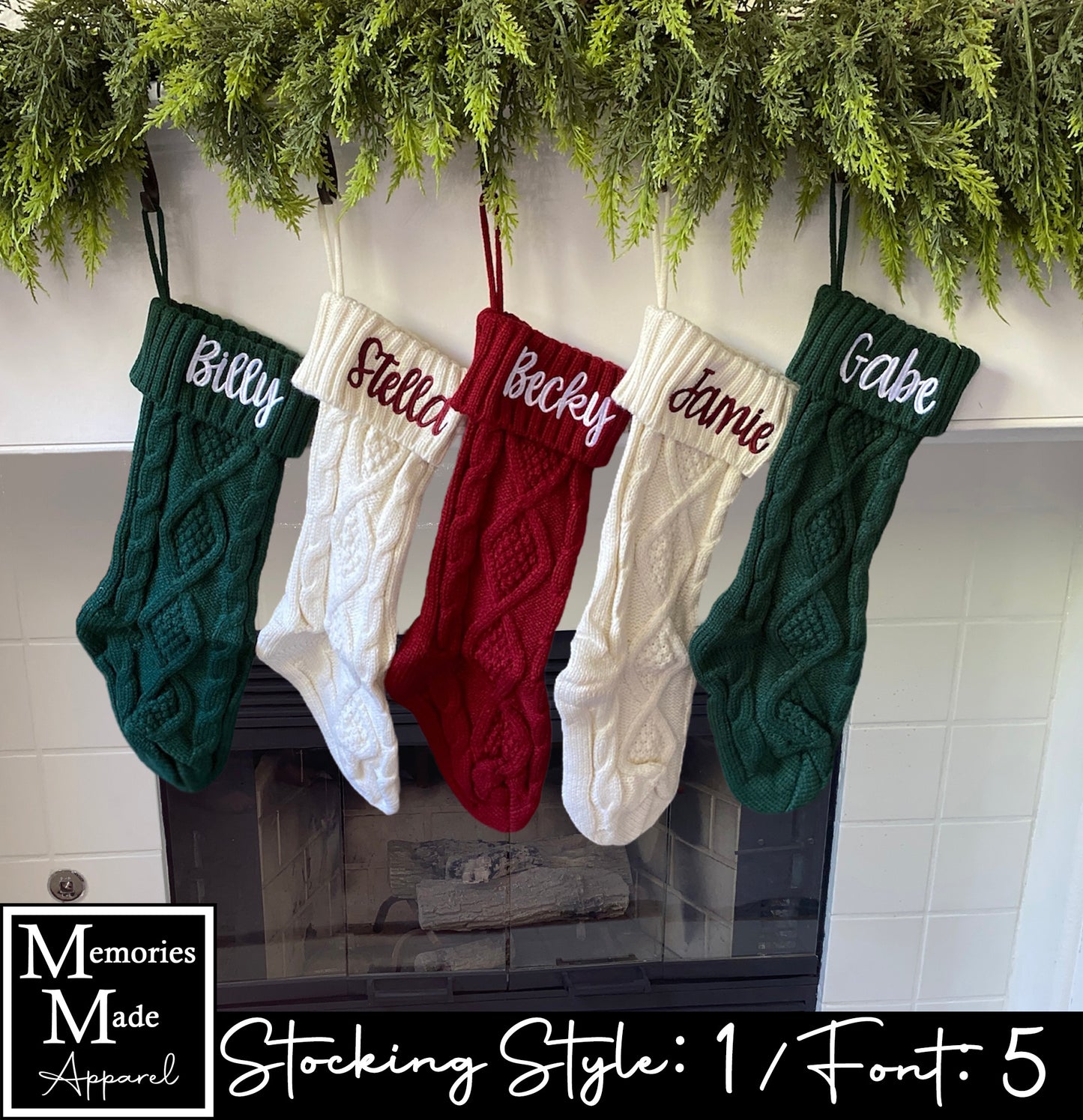 Knit Christmas Stocking- Style 1