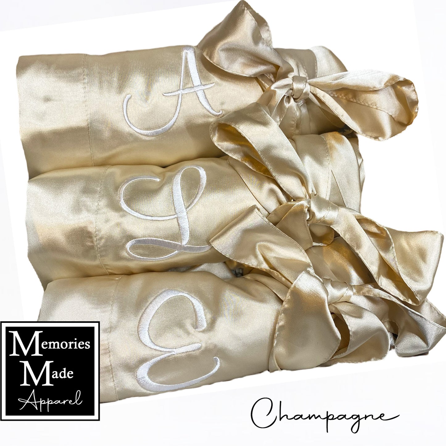 Champagne Satin Robe