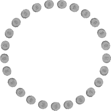 Design A-Circle outline embroidery design made of dots