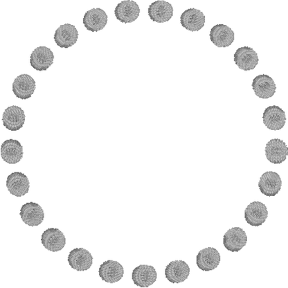 Design A-Circle outline embroidery design made of dots