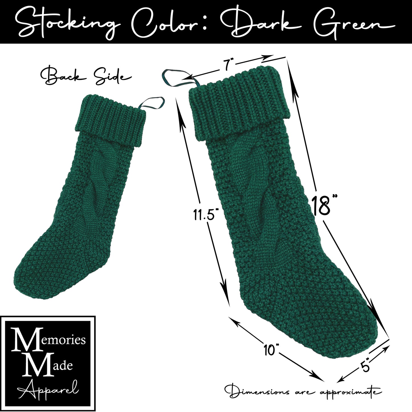 Knit Christmas Stocking- Style 3