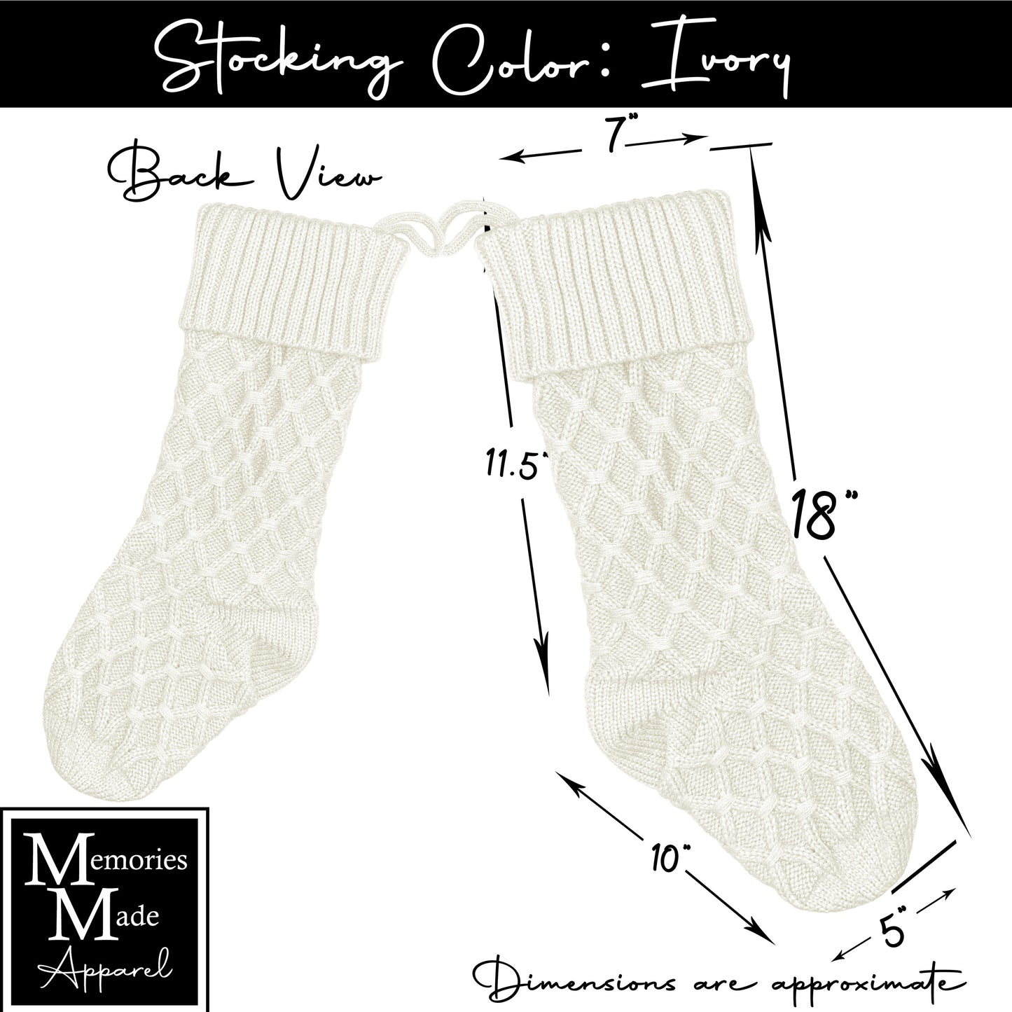 Knit Christmas Stocking- Style 2