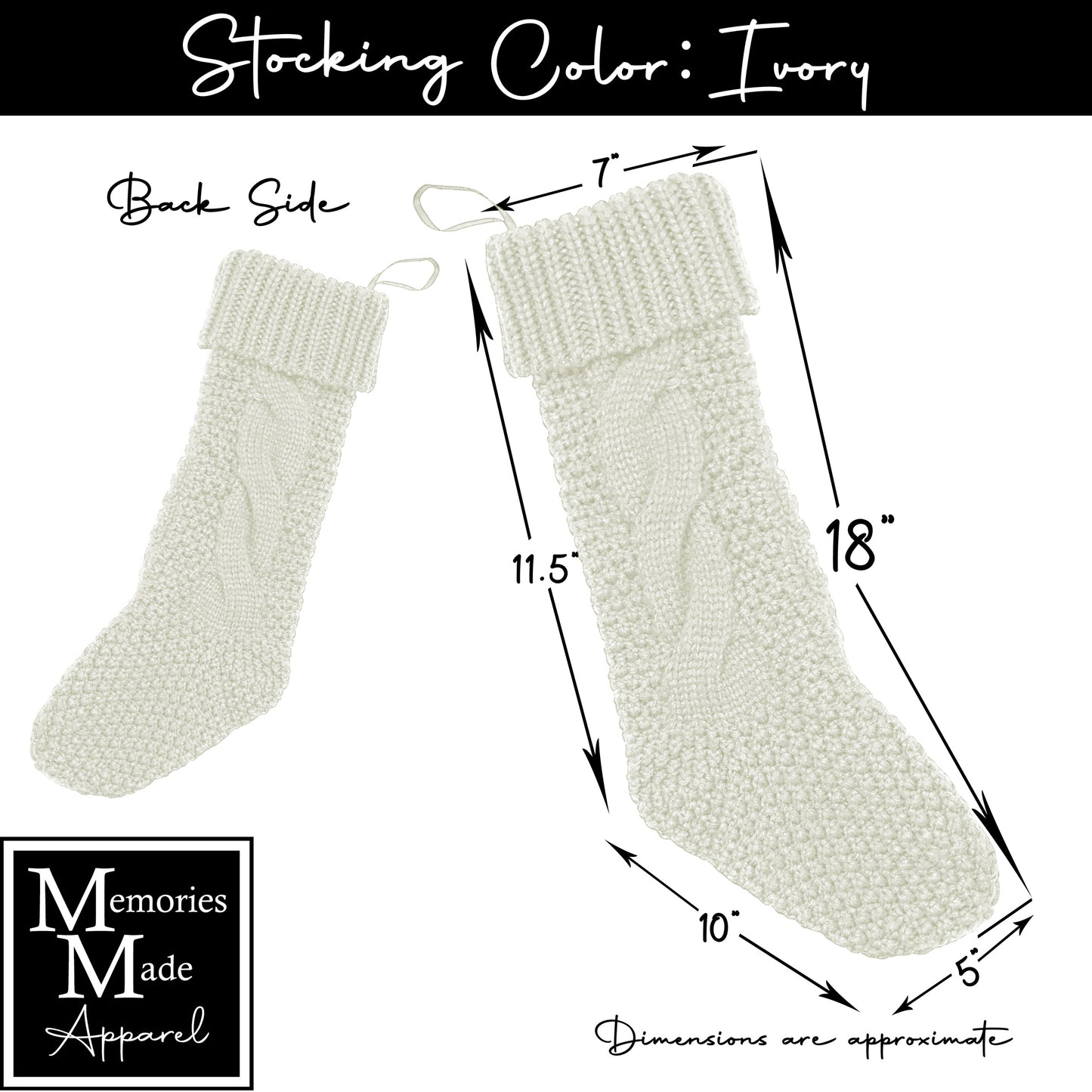 Knit Christmas Stocking- Style 3