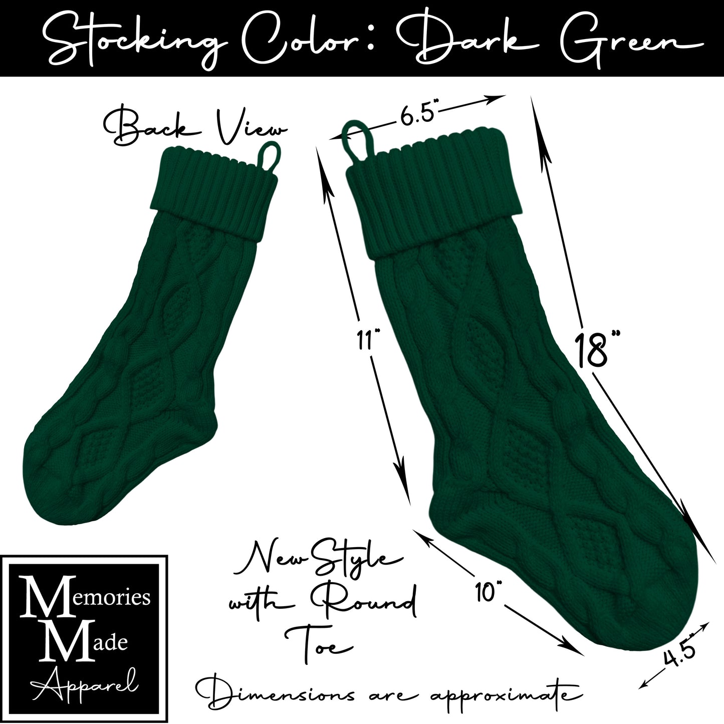 Knit Christmas Stocking- Style 1
