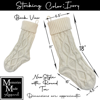 Knit Christmas Stocking- Style 1