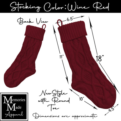 Knit Christmas Stocking- Style 1