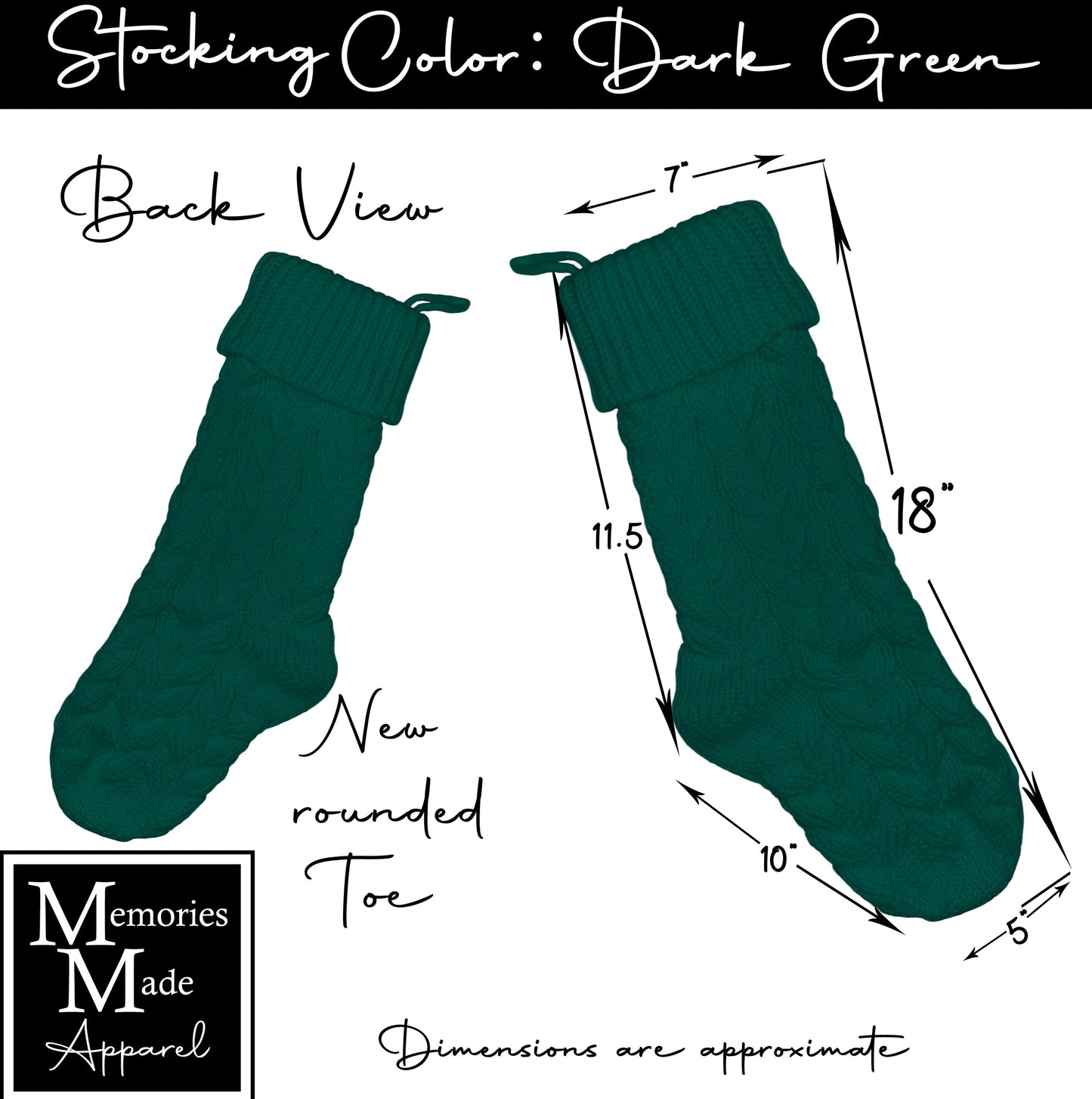 Knit Christmas Stocking- Style 4