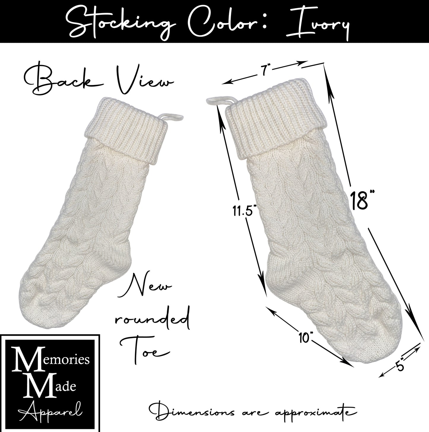 Knit Christmas Stocking- Style 4