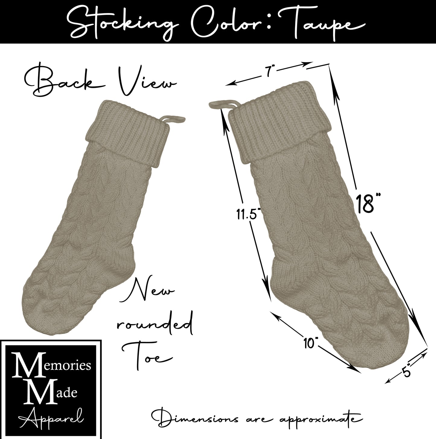 Knit Christmas Stocking- Style 4