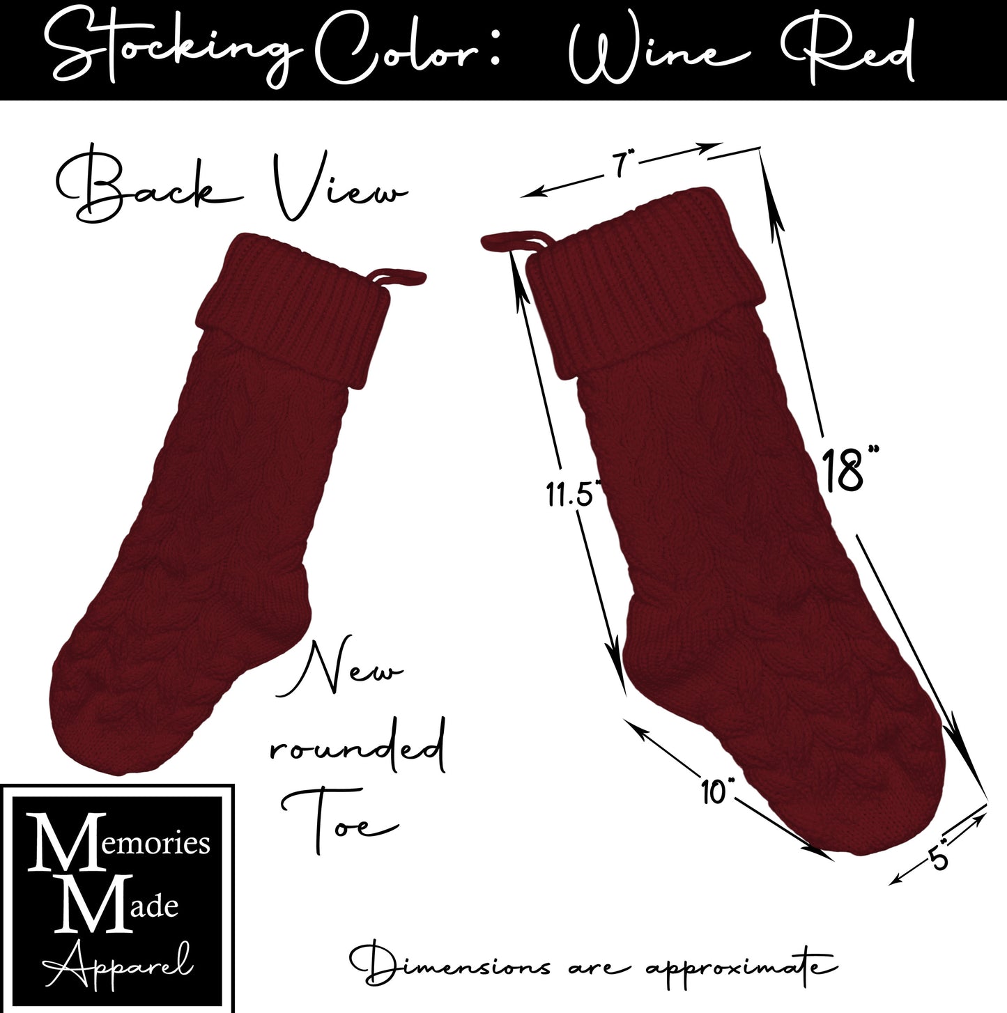 Knit Christmas Stocking- Style 4