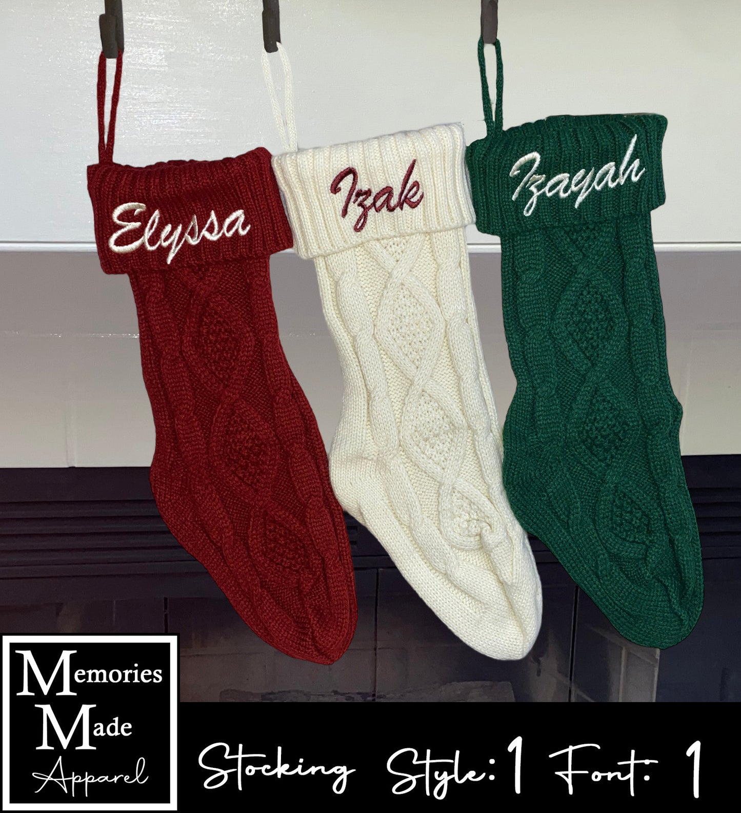 Knit Christmas Stocking- Style 1