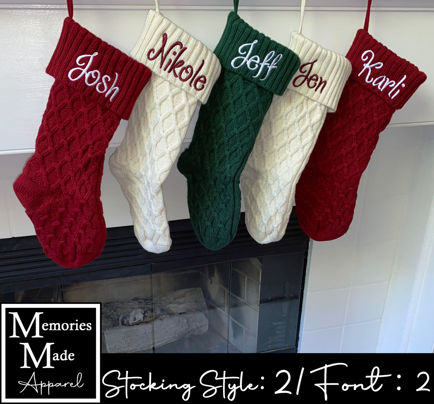Knit Christmas Stocking- Style 2