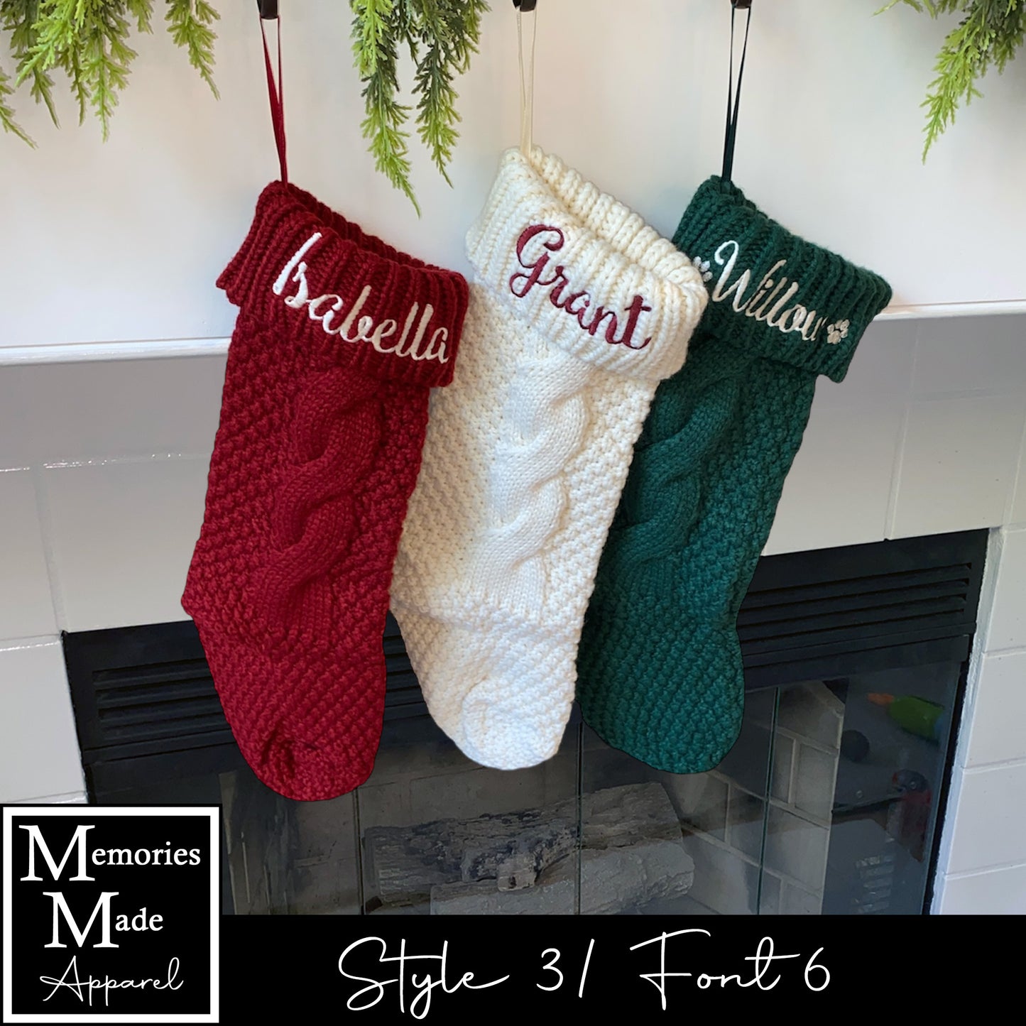 Knit Christmas Stocking- Style 3