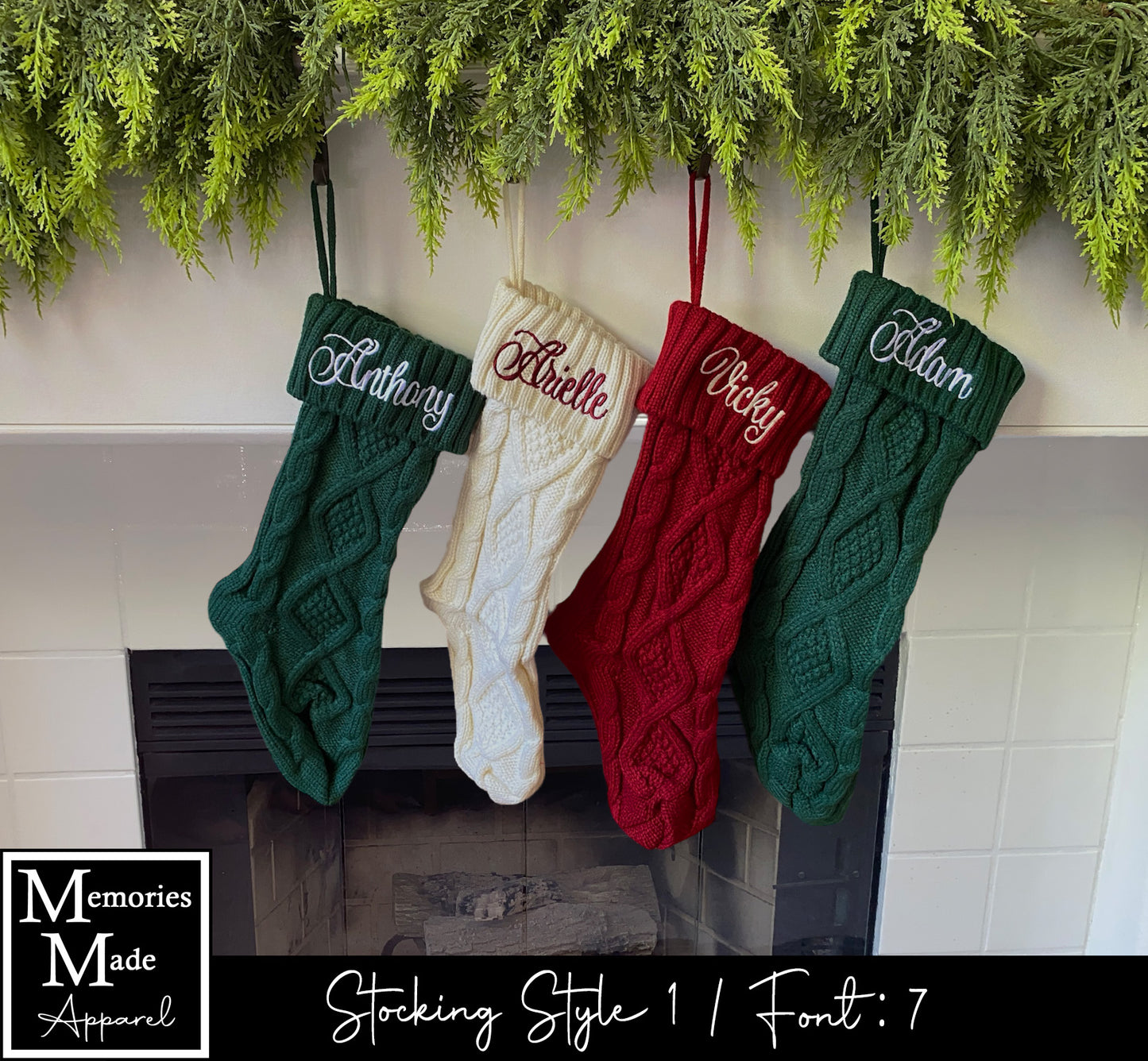 Knit Christmas Stocking- Style 1