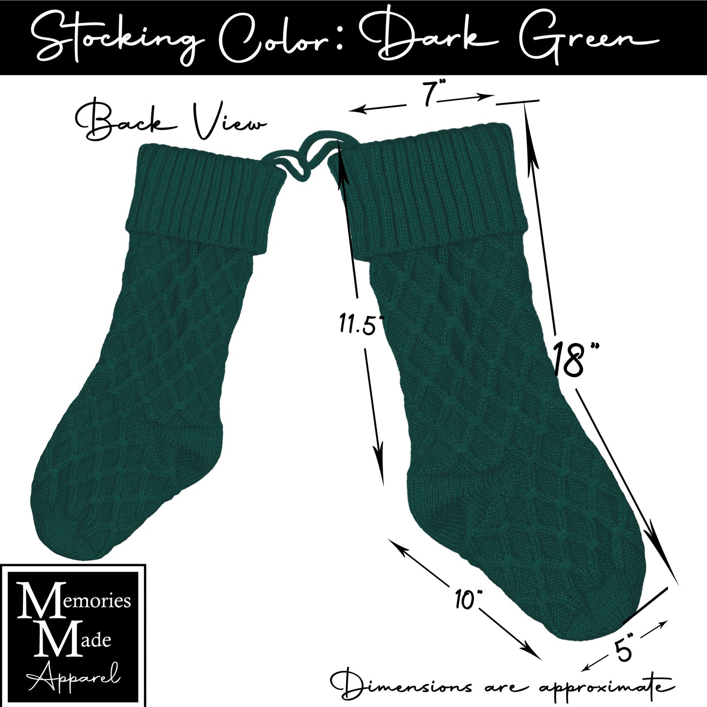Knit Christmas Stocking- Style 2
