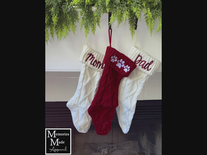 Knit Christmas Stocking- Style 1