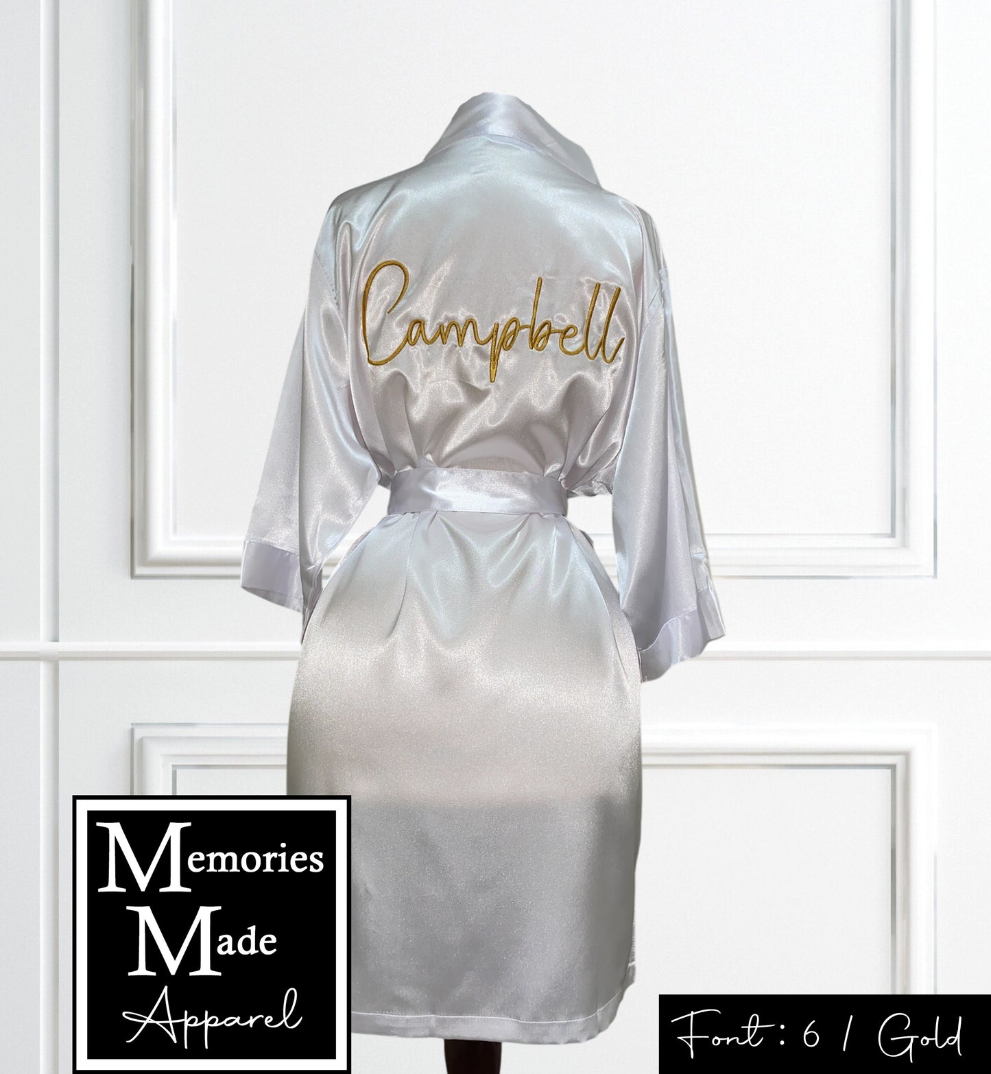 White Satin Robe
